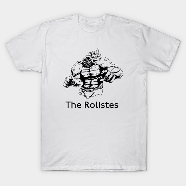 The Rolistes Podcast (Luchador B&W) T-Shirt T-Shirt by Kalum